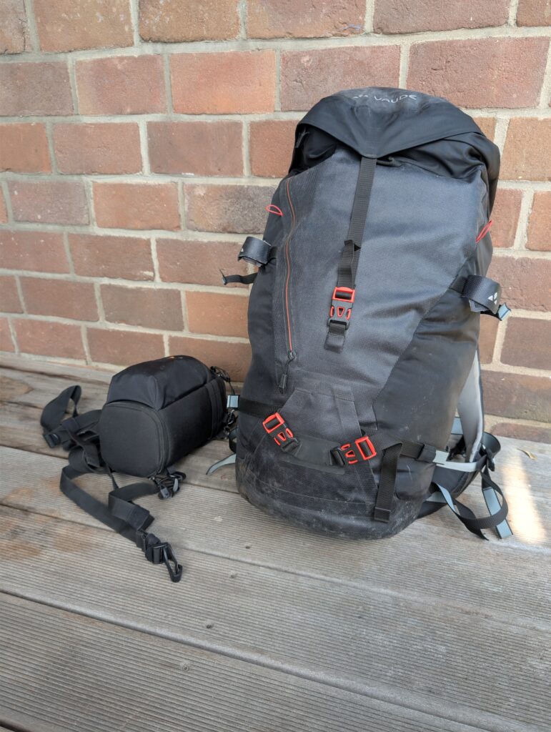 Der Rucksack das erste Mal gepackt